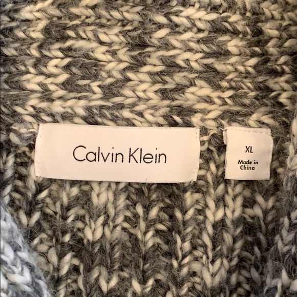 Calvin Klein shawl collar gray sweater, men’s XL - Picture 8 of 9